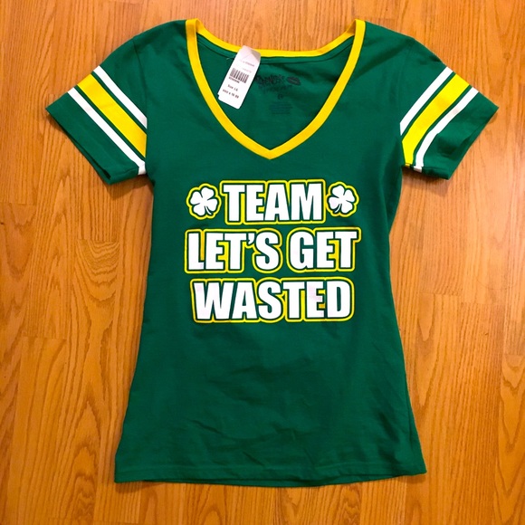 Spencer's Tops - 🍀 St. Paddy’s Day Team Let’s Get Wasted V-Neck